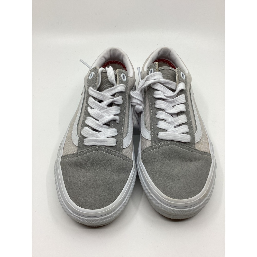 Vans Skate Old Skool Grey White Suede Canvas PopCush Sneakers Mens 4.5 Womens 6 - Picture 1 of 7